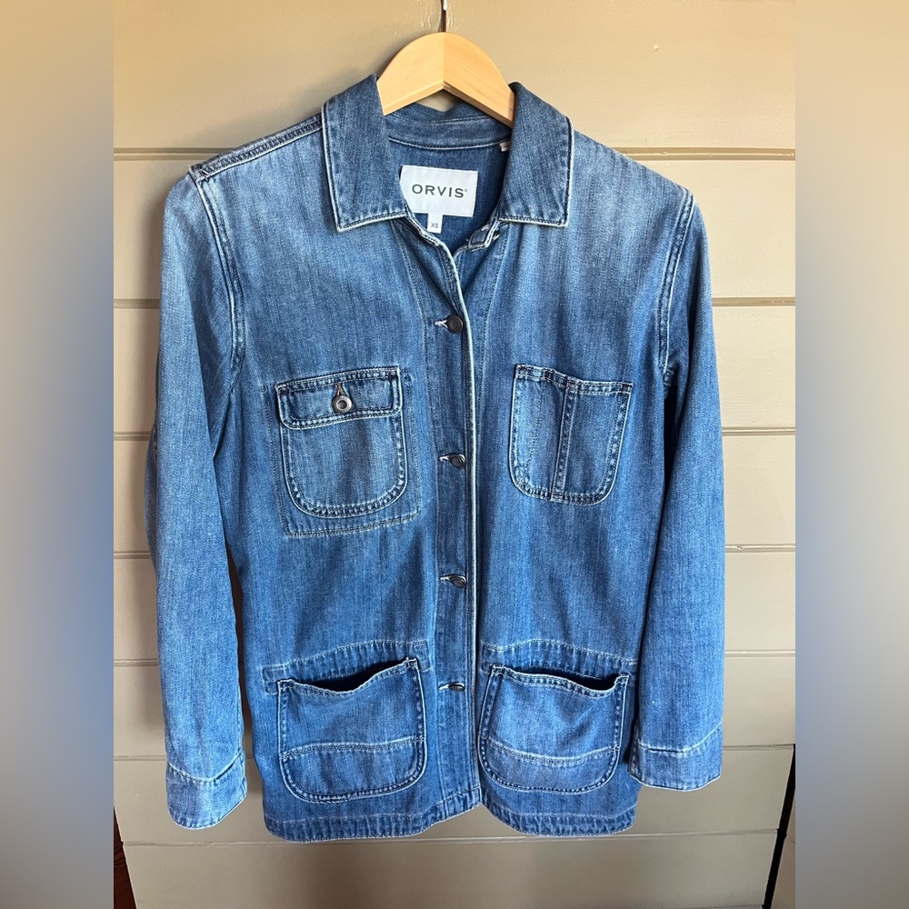 Orvis Women's Blue Denim Chore Coat